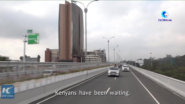 GLOBALink | Chinese-built expressway starts trial run in Nairobi